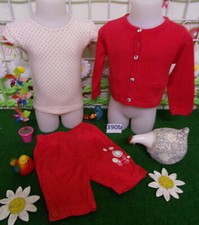 lot 12 vêtements enfant 6 mois fille,corsaire,t-shirt,combi,short,gilet,robe ...