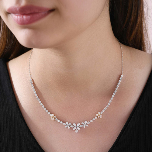 Pendentif fleur diamant - fleur,
