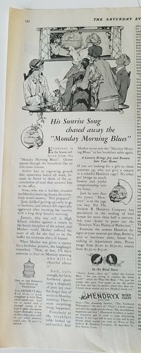 1928 hendryx bird cages - hendryx, monday