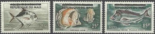 Timbres poissons mali - poissons, **
