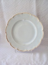 ASSIETTE PLATE DECOR RUBAN OR THEODORE HAVILAND CELADON CHINA