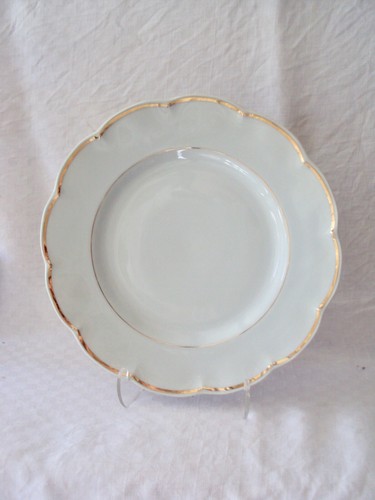 Assiette plate decor ruban - ruban, or