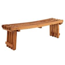 Banc d'intériur BAVELLA style maison de campagne en acajou finition naturelle