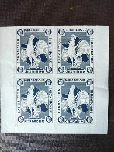 1949 bloc vignettes coq - 1949,