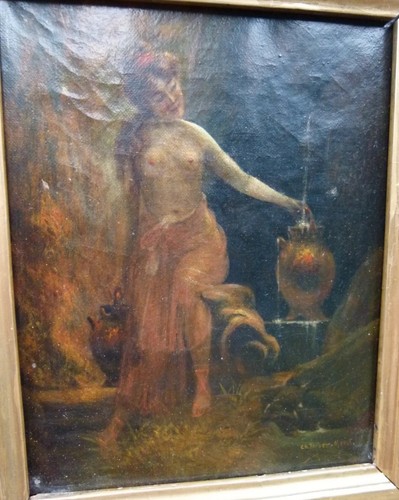 Tableau ancien huile portrait - tableau,