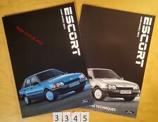 FORD ESCORT C CL GHIA CABRIO XR3i RS TURBO Prospectus+ Techniques Fr 1/87 36+4 p