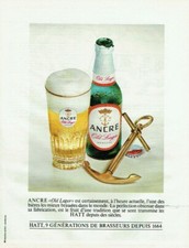 publicité Advertising 0321 1964    Hatt  bière Ancre Old Lager depuis 1664