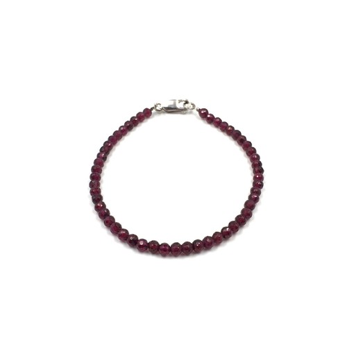 Bracelet argent 925 grenat - bracelet,
