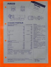 IVECO GRANDS ROUTIERS / 190-36 A / CHASSIS PORTEUR / FICHE TECHNIQUE 1982