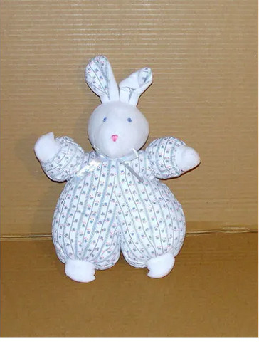 Doudou peluche lapin semi - peluche,