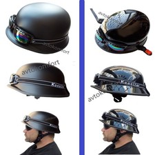 Casque de moto style militaire allemand vélo armée rétro Seconde Guerre...