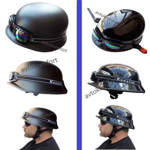 Casque moto style militaire - de,