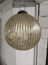 Grosse Boule De Pardon/Noël En Verre Mercurisé