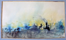 Aquarelle  1971 abstraction