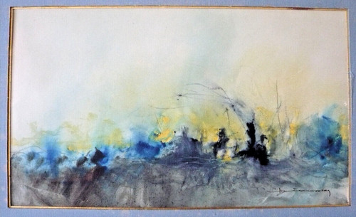 Aquarelle 1971 abstraction - aquarelle,
