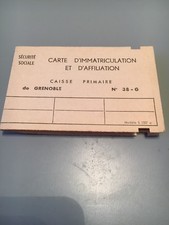 Ancienne Carte D Immatriculation Et D Affiliation Securite Sociale Caisse 
