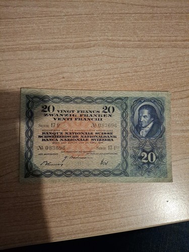 Billet suisse vingt - billet,