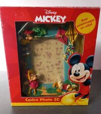 VINTAGE CADRE PHOTO 3D DYSNEY MICKEY ANNÉES 90 DANS SON EMBALLAGE 18 CM X 13 CM