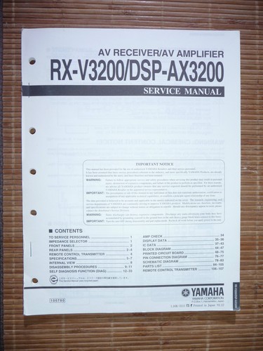 Service manuelle pour yamaha - service,