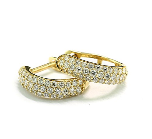 Créoles brillantes diamants - brillantes,