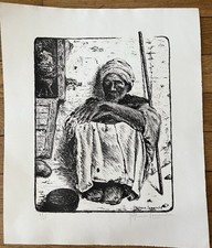 Le vieux marocain accroupi -