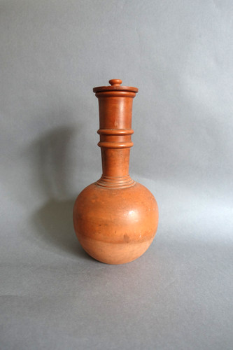 Bouteille terre cuite brune - cuite,