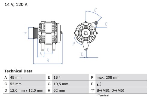 Bosch 986 049 400 alternator - 049,