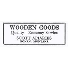 Scott Apiaries Wooden Goods