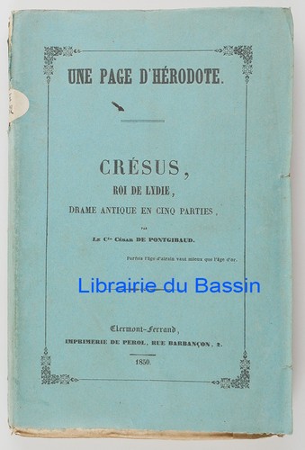 Une page hérodote crésus - une, d'hérodote