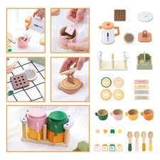 Service à thé en bois pour