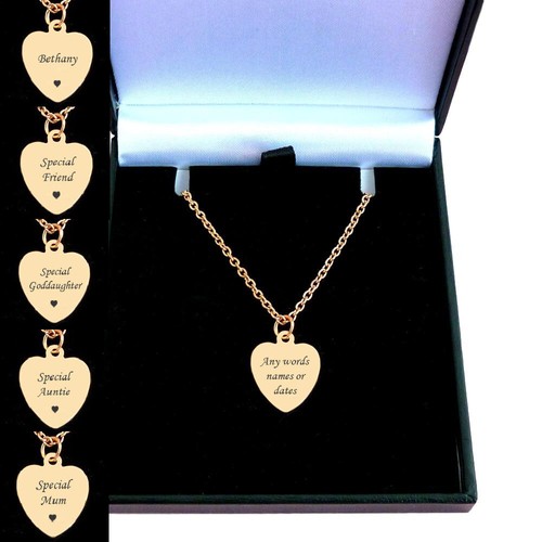 Collier rose avec cœur - collier, or