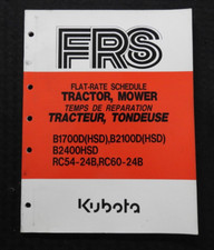 1995-99 Véritable KUBOTA B1700D B2100D B2400HSD Tracteur Plat Taux Annexe Manuel