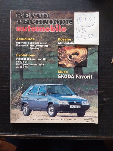 Revue technique skoda favorit - technique,