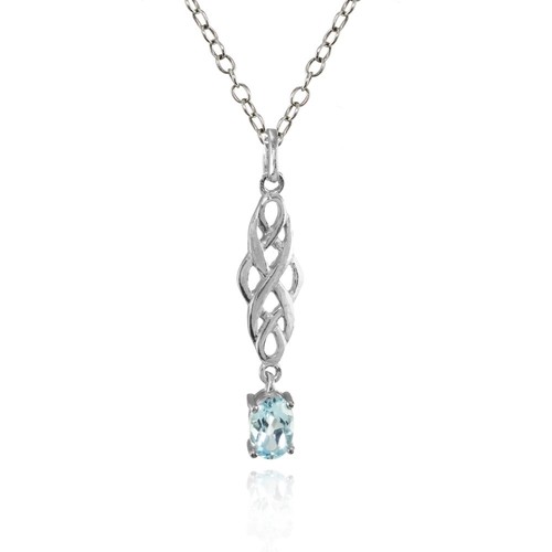 Ovale topaze bleu - topaze,