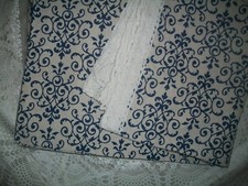 NAVY DAMASK TABLE CLOTH COVER