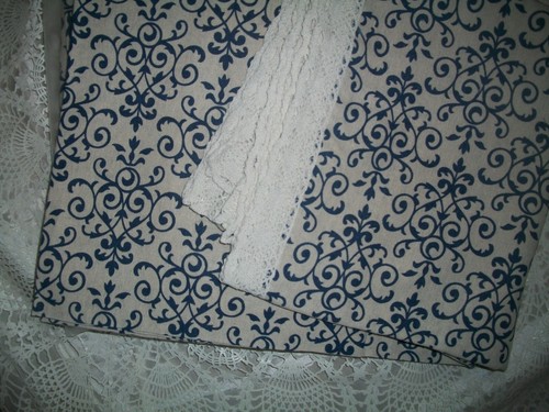 Navy damask table cloth - navy, cover