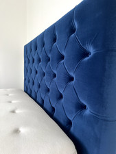 Lit Coffre Double Velours Bleu Roi