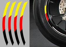 4 X STICKERS DRAPEAU ROUE