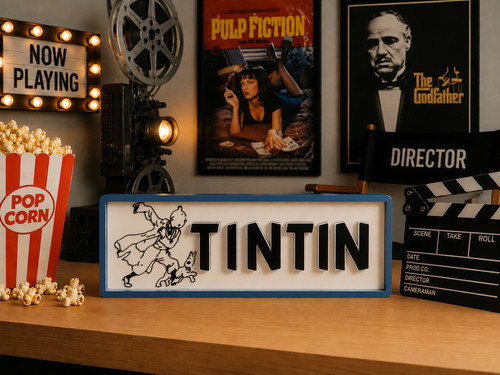 Plaque logo cinema tintin - cinema,