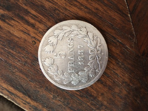 Piece francs 1837 w - piece,