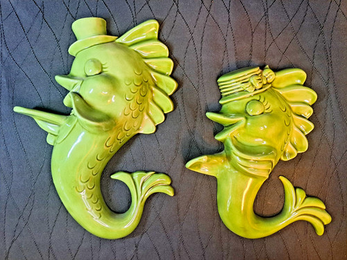 1970s handmade ceramic fish - handmade,