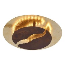 Plafonnier LED Nevis Or Rouille Rond Ø30cm 26W 2200lm Blanc Chaud Simplydimmbar