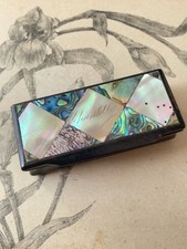 Ancienne Boite Tabatière CHANTILLY Incrustation de Nacre Abalone  XIXème