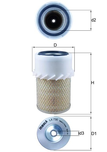 Filtre air 730 mahle - à,