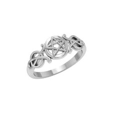 Pentagramme Pentacle 925 Bague