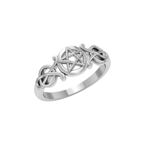 Pentagramme pentacle 925 bague - pentagramme,