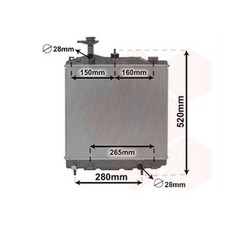 VAN WEZEL Radiateur À Eau Ailette Soudée Pour Mitsubishi Mirage/Space Star