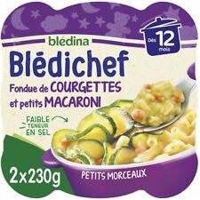 lot 3x2 BLEDINA Blédichef Courgettes et macaronis dès 12 mois 230 gr