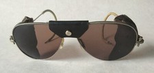 Vintage Lunettes Glacier Alpinisme Cerclées Cuir