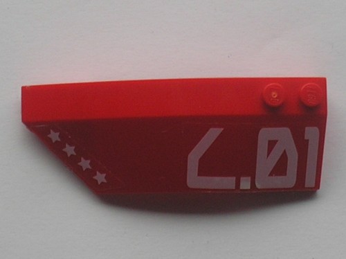 Lego red wedge - 2, open